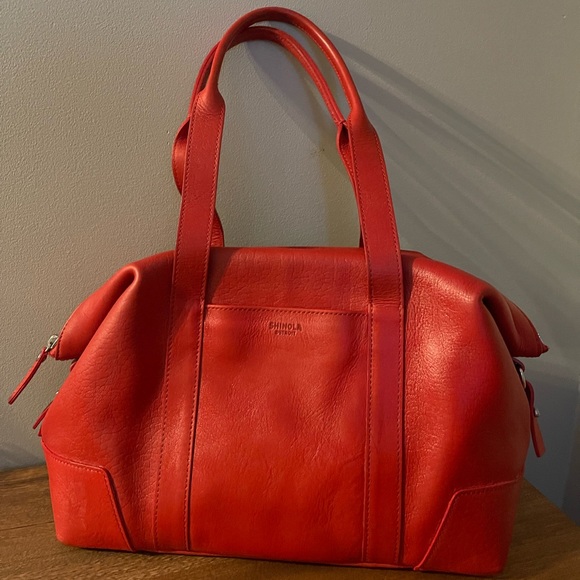 Shinola Handbags - Shinola Red Shoulder Bag Purse